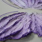 Amethyst Purple Open Wing Butterfly on Light Gray Canvas