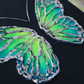 Green & Yellow Blacklight Open Wing Butterfly