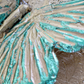 Teal & Gold 3D Butterfly on Gold Background