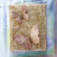 Pink & Gold 3D Butterflies on Gold Background