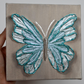 Sky Open Wing Butterfly on Distressed Gray Canvas