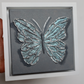 Slay Open Wing Butterfly on Deep Gray Canvas