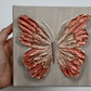 Spice Open Wing Butterfly on Distressed Gray Canvas